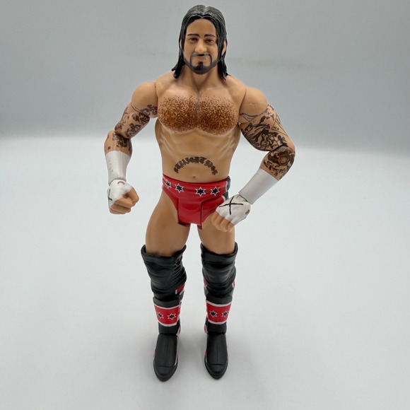 Mattel Other - Mattel WWE CM Punk Action Figure 2010 Red Black Ring Gear Tattoos Straight Edge